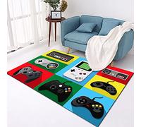 PEIHUODAN Gamer Area Rug, Universe Galaxy Gamer Gaming Bedroom Living Room Decorations, Floor Indoor Washable Non-Slip, 120x160 cm, Multicolor