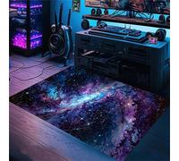 PEIHUODAN Gaming Atmosphere Decor Rug, Mysterious Universe Galaxy Starry Sky Cool Visual Carpet, Teenager Boy Bedroom Bedside Soft Non-slip Floor Mat for Living Room Kids Room (Colour 6,80x120cm)