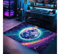 PEIHUODAN Gaming Atmosphere Decor Rug, Mysterious Universe Galaxy Starry Sky Cool Visual Carpet, Teenager Boy Bedroom Bedside Soft Non-slip Floor Mat for Living Room Kids Room (Colour 5,100x150cm)