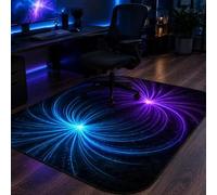PEIHUODAN Gaming Chair Mat Cyber Tech Floor Rug Non Slip Wear Resistant E Sports Computer Desk Floor Protector Gaming Room Decor Cyberpunk Circuit Hardwood Surface Cushion Base (Colour 2,140x200cm)