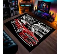 PEIHUODAN Gaming Rug for Boys, 3D Cool City Neon Anime Racing Car Kids Rug, Boys Gamer, Soft Flannel Fabric, for Home Decoration, Bedroom, Children's Room, Dorm (Car 4,100x150cm)