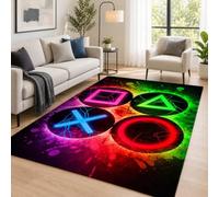 PEIHUODAN Gaming Rug Gamer Carpet Game Controller Carpet Non Slip Area Rug Modern Floor Mat For Living Room Bedroom Gaming Space (Colour 4,120x180cm)