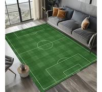 PEIHUODAN Green Football Pitch Carpet for Boys Bedroom Teenager Kids Men Football Sports Theme Rugs Bedroom Living Room Decorations Floor Mat Washable Non-Slip Gaming Rugs (Green 4,160x230cm)