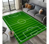 PEIHUODAN Green Football Pitch Carpet for Boys Bedroom Teenager Kids Men Football Sports Theme Rugs Bedroom Living Room Decorations Floor Mat Washable Non-Slip Gaming Rugs (Green 5,50x80cm)
