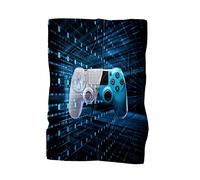 PEIHUODAN Large Beach Towel Poncho Microfiber Black Blue Grey XL XXL Game Theme Gamer Gamepad Video Game Boy Men's Bath Towel Quick Dry Sunbathing Lounger Mat Spa Blanket Travel (Colour1,75x150 cm)