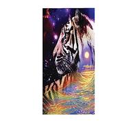 PEIHUODAN Large Beach Towels for Adults Men Kids Boys Teenager, Extra Large Beach Towels Microfibre XXL 3D Tiger Animal Quick Dry Bed Chairs Mens Bath Towels Xl Beach Blanket (100 x 200 cm,colore)