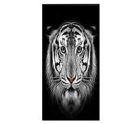 PEIHUODAN Large Beach Towels for Adults Men Kids Boys Teenager, Extra Large Beach Towels Microfibre XXL 3D Tiger Animal Quick Dry Bed Chairs Mens Bath Towels Xl Beach Blanket (150 x 200 cm,black)