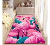 PEIHUODAN Living Room Area Flame Bird Rug, 3D Cool Jungle Flamingo Game Floor Mat, Teenager Children's Bedroom Bedside Gaming Decorative Carpet Suitable for Boys'/girls' Rooms (Colour 5,80x160cm)