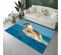 PEIHUODAN Regional Cooling Rugs, Modern 3D White Horse Soft Decorative Visual Carpet, Cool Horse-Running Floor Mat for Teenagers' and Kids Bedrooms, Living Rooms and Gaming Room (Colour 6,160x230cm)