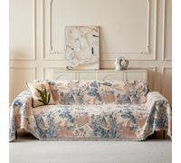 PEIHUODAN Sofa Throws Large 1/2/3/4 Seater, Bohemian Mandala Flowers Bed Summer Blanket Throws for Settees, Cotton Non Slip Small Sofa Covers, King Size Blankets for Beds Double (Colour 6,180x380cm)