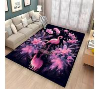 PEIHUODAN Soft Non-slip Living Room Area Rug, 3D Printed Flame Bird Gaming Carpet, Teenager Boy Bedroom Flamingo Decorative Floor Mat Suitable for Playrooms, Kids Rooms (Colour 4,80x120cm)