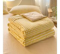 PEIHUODAN Summer Coverless Duvet, Single/Double/Super King Size, Washable, Soft, Lightweight, Coverless Duvet Simple Stripe Print Cool Summer Quilted Blanket Living Room Bedroom (Colour 8,200x230cm)