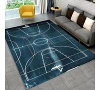 PEIHUODAN Teenager Boys Bedroom Game Decorative Carpet, Cool Basketball Court Basketball Style Game Rug, Living Room Kid Area Non-Slip Rugs for Kitchen Playroom E-sport Room (Colour 4,80x120cm)