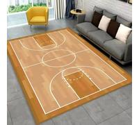 PEIHUODAN Teenager Boys Bedroom Game Decorative Carpet, Cool Basketball Court Basketball Style Game Rug, Living Room Kid Area Non-Slip Rugs for Kitchen Playroom E-sport Room (Colour 5,120x180cm)