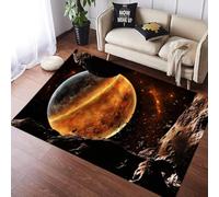 PEIHUODAN Teenagers and Kids Bedroom Decorative Carpet, 3D Visual Star Planet Style Soft Non-Slip Floor Mat, Boys Gaming Room Ambience Area Rug Suitable for Living Room Bedroom (Colour 4,100x150cm)