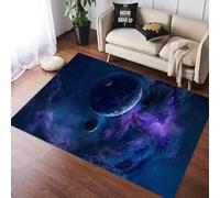 PEIHUODAN Teenagers and Kids Bedroom Decorative Carpet, 3D Visual Star Planet Style Soft Non-Slip Floor Mat, Boys Gaming Room Ambience Area Rug Suitable for Living Room Bedroom (Colour 3,80x120cm)