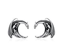 PEIMKO Dragon Stud Earrings 925 Sterling Sliver Unisex Earrings for women and men