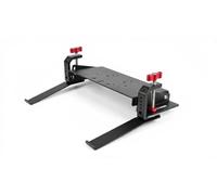 PEIN Gear 2-in-1 Sim Racing Wheel Mount with Keyboard Tray, Desk Clamp and Aluminum Rig Compatible, Adjustable Tilt Angle, Top-Tightening Design, Black with Red Knobs, Compatible with Fanatec, Moza