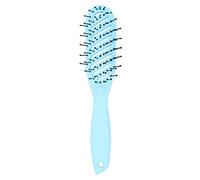 Peine para el cabello de menisco, cepillo húmedo y seco, cepillo de masaje de peluquería con estilo de nailon para peluquería, uso doméstico, 23,5x4,2x3cm, peine curvo pequeño (Azul)