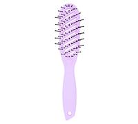 Peine para el cabello de menisco, cepillo húmedo y seco, cepillo de masaje de peluquería con estilo de nailon para peluquería, uso doméstico, 23,5x4,2x3cm, peine curvo pequeño (Púrpura)