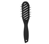 Peine para el cabello de menisco, cepillo húmedo y seco, cepillo de masaje de peluquería con estilo de nailon para peluquería, uso doméstico, 23,5x4,2x3cm, peine curvo pequeño (Negra)