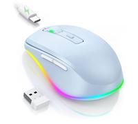 PEIOUS Wireless Mouse Jiggler - Keep Computers Awake, Light Blue