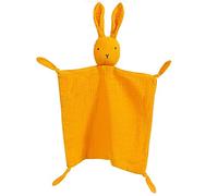 PEIPEIWU Organic Cotton Muslin Lovey Blanket, Organic Cotton Muslin Bunny Security Blanket Soft & Breathable Lovie Baby Gifts for Boys and Girls