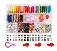 Peirich Friendship Bracelet Making Beads Kit, Letter Beads Size 1 Multicolor