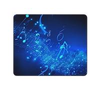 PEIXEN Blue Musical Notes Mouse Pad with Non-Slip Rubber Base, Waterproof Gaming Mouse Pads Personalized Computer Laptop Mouse Mat for Men Women 25 x 30 Cm