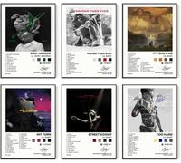 PEIXEN Lil baby Album Cover Signed Limited Posters Print Rapper Music Posters Canvas Wall Art Room Aesthetic Set of 6 for Teen and Girls Dorm Decor 8x10 inch Unframed
