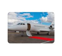 PEIXEN Red Carpet Airplane Door Mat Flannel Doormat Funny Area Rug Non-Slip Bath Rug Washable Welcome Mat Indoor Outdoor Floor Mat 40 X 60 CM