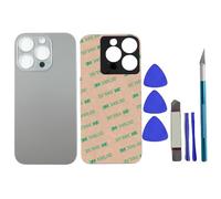Peixiong 16 Pro Rear Back Glass Replacement for iPhone 16 Pro Rear Back Glass Cover Replacement 6.3-inch with Pre-Installed Adhesive and 16Pro Reparing Tool Kit (Natural Titanium)