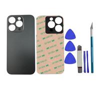 Peixiong 16 Pro Rear Back Glass Replacement for iPhone 16 Pro Rear Back Glass Cover Replacement 6.3-inch with Pre-Installed Adhesive + Reparing Tool Kit (Black Titanium)