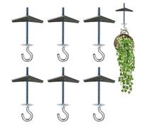 Peixiong 6 Pcs Carbon Steel Plasterboard Ceiling Hooks Spring Toggle Wing Bolts Hanger Wall Ceiling Installation Cavity Wall Fixing Anchors Ceiling Hook Heavy Duty Swag Hanging Plants