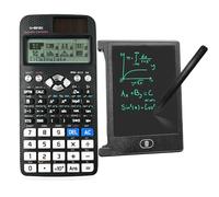 Peixiong FX991-EX Battery & Solar Powered Scientific Calculator with 4.4 Inches LCD Pad, FX-991EX Advanced Engineering/Scientific Calculator-552 Function with Notepad for School, Office (Black)