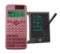 Peixiong FX991-EX Battery & Solar Powered Scientific Calculator with 4.4 Inches LCD Writing Pad, FX-991EX Advanced Engineering/Scientific Calculator-552 Function with Notepad for School, Office (Pink)