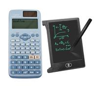 Peixiong FX991-EX Battery & Solar Powered Scientific Calculator with 4.4 Inches LCD Writing Pad, FX-991EX Advanced Engineering/Scientific Calculator-552 Function with Notepad for School, Office (Blue)