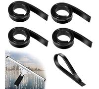 Peiyee Pack of 6 rubber lips, 45 cm replacement rubber lip squeegee, silicone soft window wiper, can be cut for window glass, rubber lip squeegee made of natural rubber for window glass, shower doors