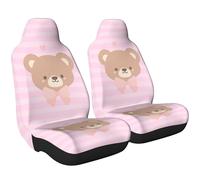 peiyeety 2-Piece Bear Car Seat Covers Automotive Accessories Front Bucket Universal Fit SUV Sedan Women Men