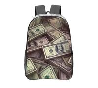 peiyeety A bunch hundred dollar bills Clear Backpack Heavy Duty PVC Transparent Backpack for Concert Work Travel Bag
