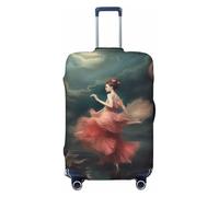 peiyeety A Night of Miracles and Magic Travel Luggage Cover Elastic Washable Suitcase Cover Protector Fashion Stretch Baggage Covers Dustproof Suitcase Sleeve Fits 18-32 inch Luggage, Black, L