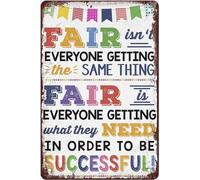 peiyeety Aluminium Metal Tin Signs Funny Fair Isnt Everyone Getting The Same Thing School Counselor Retro Metal Signs Wall Decoration For Home Decor,Backyard, Cafes, Bar,Man Cave 12 X 16 Inch