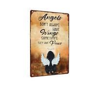 peiyeety Angels Don't Have Wings Some Times They Have Paws Dog Metal Sign Retro decorativesign for Home Garden Bars Room decorativesign 8x12 Inch
