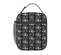 peiyeety Awesome 16 Birthday Portable Lunch Bag Reusable Zipper Closure Leakproof Lunch Box for Work Office Picnic
