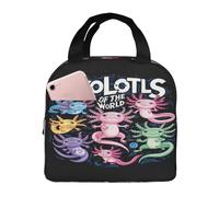peiyeety Axolotls of The World Lunch Bag for Unisex Reusable Insulated Lunch Box Large Capacity Reusable Insulated Cooler