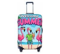 peiyeety Beach Flamingo Trio Print Luggage Covers Suitcase Protector Fit 18-32 Inch Luggage-Small
