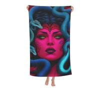 peiyeety Beach Towel Ancient Greece Snake Queen Medusa Art Microfiber Beach Towels Blanket Oversized Tropical Big Extra Large XL Pool Towels Quick Dry Sandproof for Women Girls Kids