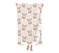 peiyeety Beach Towel Cute Fennec Fox Microfiber Beach Towels Blanket Oversized Tropical Big Extra Large XL Pool Towels Quick Dry Sandproof for Women Girls Kids