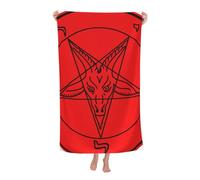 peiyeety Beach Towel Satanic Baphomet Goat Symbol Microfiber Beach Towels Blanket Oversized Tropical Big Extra Large XL Pool Towels Quick Dry Sandproof for Women Girls Kids