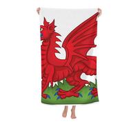 peiyeety Beach Towel Welsh Dragon Flag Microfiber Beach Towels Blanket Oversized Tropical Big Extra Large XL Pool Towels Quick Dry Sandproof for Women Girls Kids